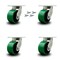 Service Caster 6 Inch Heavy Duty Green Poly on Cast Iron Caster Set with Swivel Locks, 4PK SCC-KP92S630-PUR-GB-BSL-4 - alternate 5